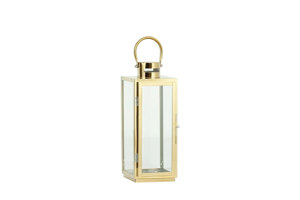 Lanterna in metallo colore oro e vetro | rohome | Rohome