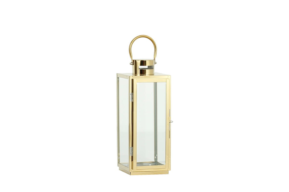 Lanterna in metallo colore oro e vetro | rohome | Rohome