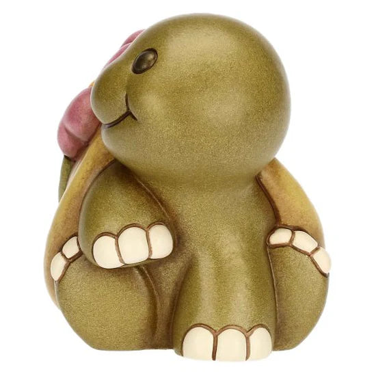 Thun - Tartaruga Betta con fiore in ceramica media | Rohome