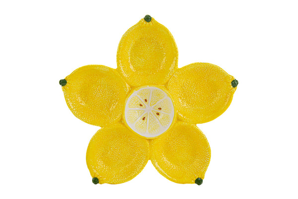 Svuotatasche in ceramica con decoro limone | Rohome