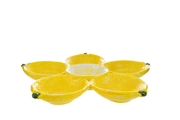 Svuotatasche in ceramica con decoro limone | Rohome