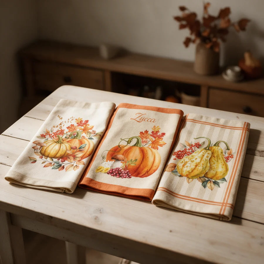 Set 3 canovacci autunno con zucca | Rohome