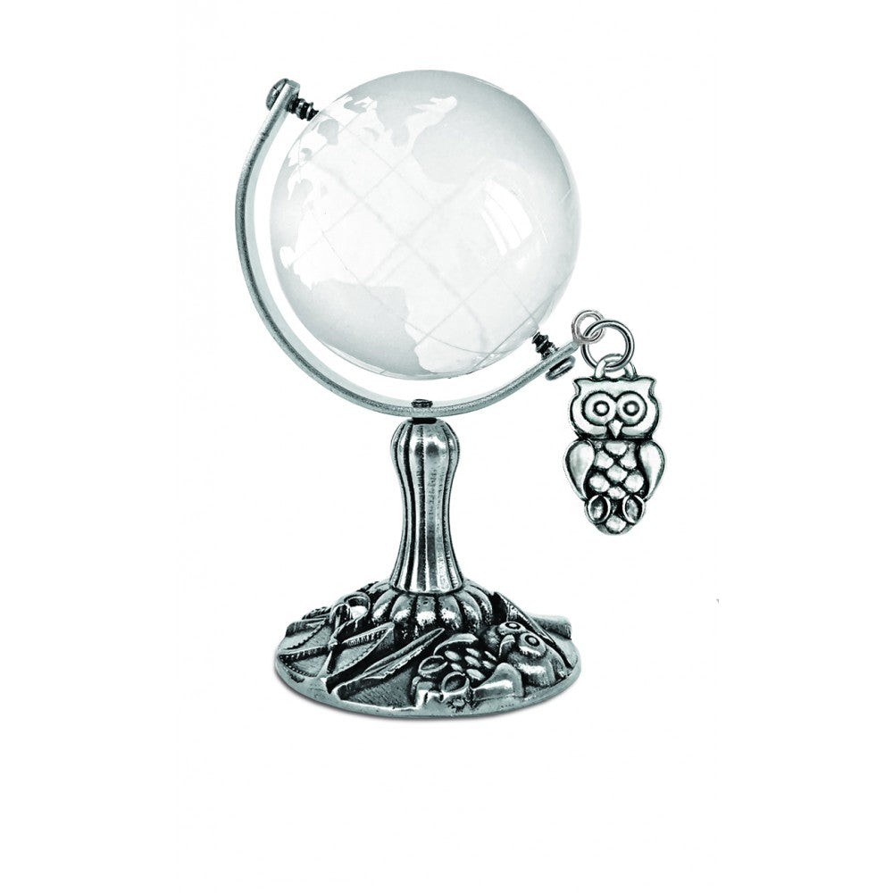 Atto ciondolo in argento 925 milioni. mappamondo 20 mm. traforata Atto ciondolo in argento 925 milioni. mappamondo 20 mm. traforata