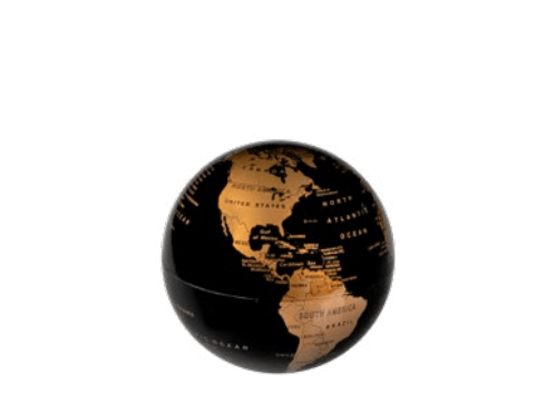 Mappamondo in miniatura nero con led | Rohome | Rohome