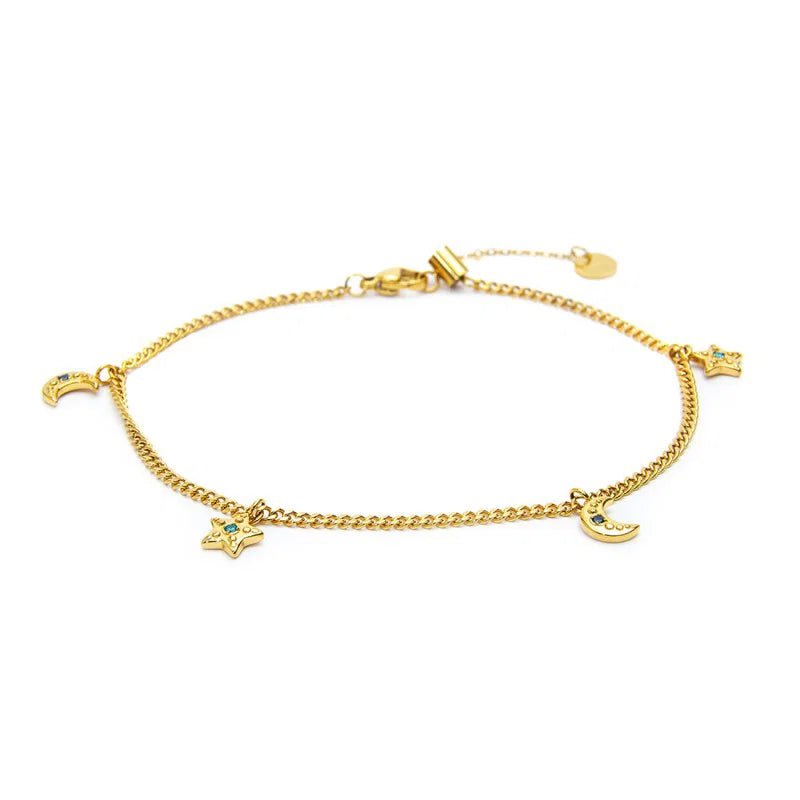 Marlù - Cavigliera stella e luna gold | Rohome | Rohome