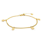 Marlù - Cavigliera stella e luna gold | Rohome | Rohome