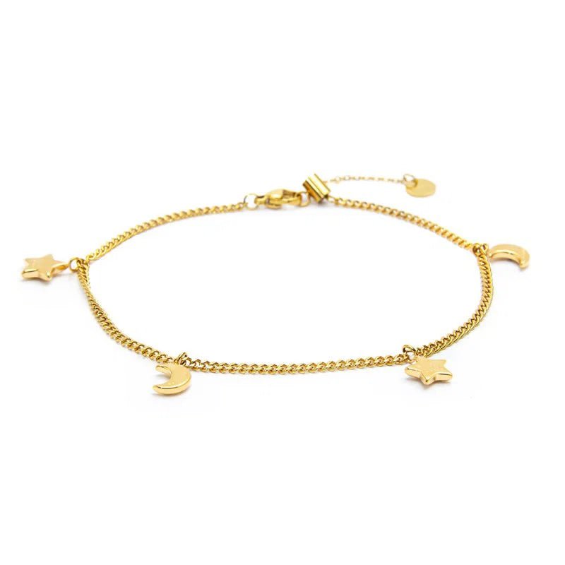 Marlù - Cavigliera stella e luna gold | Rohome | Rohome