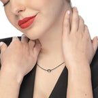 Marlù - Collana regolabile con nodo catena snake nero | Rohome | Rohome