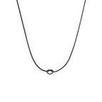 Marlù - Collana regolabile con nodo catena snake nero | Rohome | Rohome