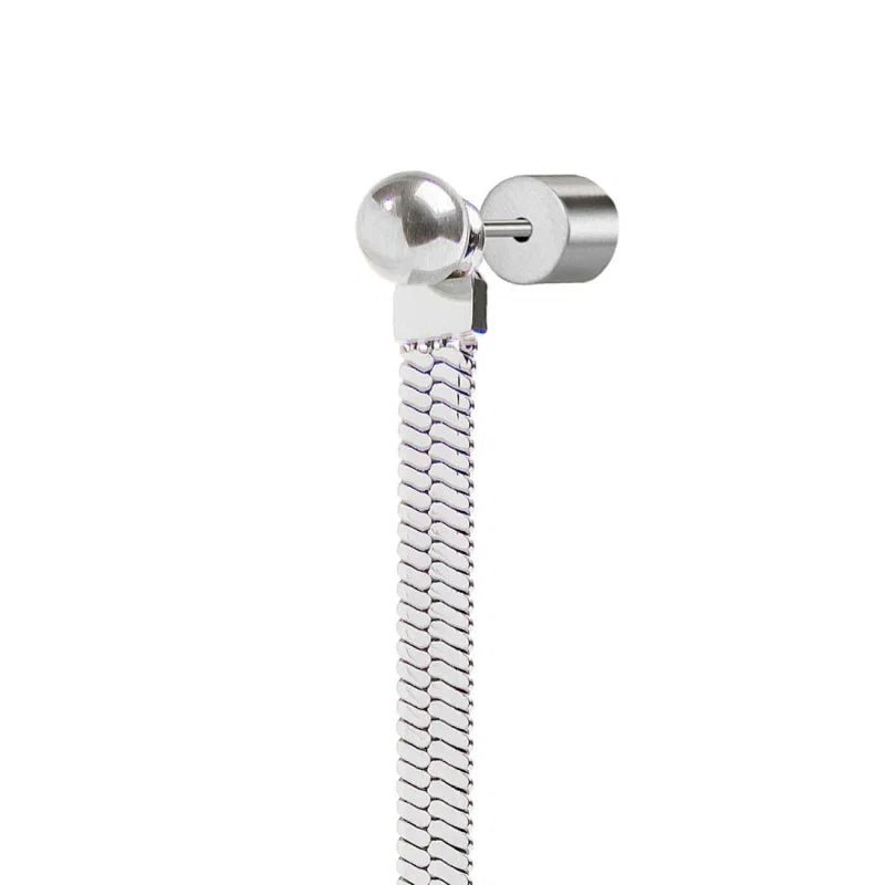 Marlù - Orecchino con Catena Snake acciaio | Rohome | Rohome