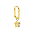 Marlù - Orecchino ovale gold con stella e zircone | Rohome | Rohome