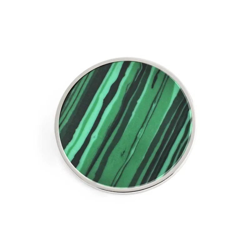 Marlù - Piastrina tonda in pietra changy verde | Rohome | Rohome
