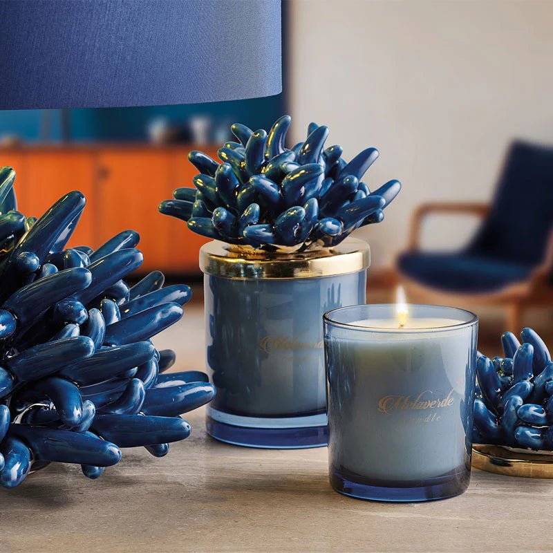 Melaverde - candela anemone 100 gr blu | rohome - Rohome