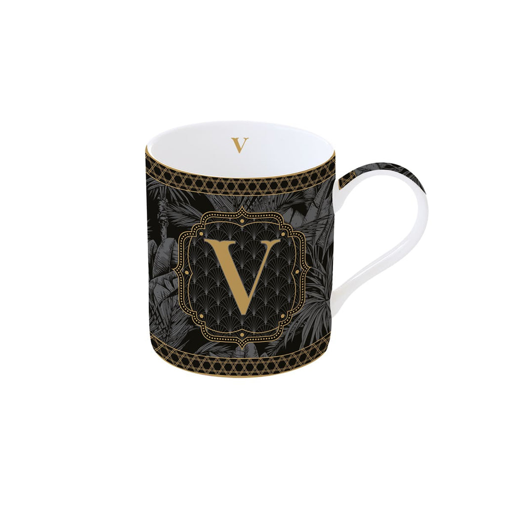 Mug in porcellana da 350ml con lettera V | Rohome - Rohome