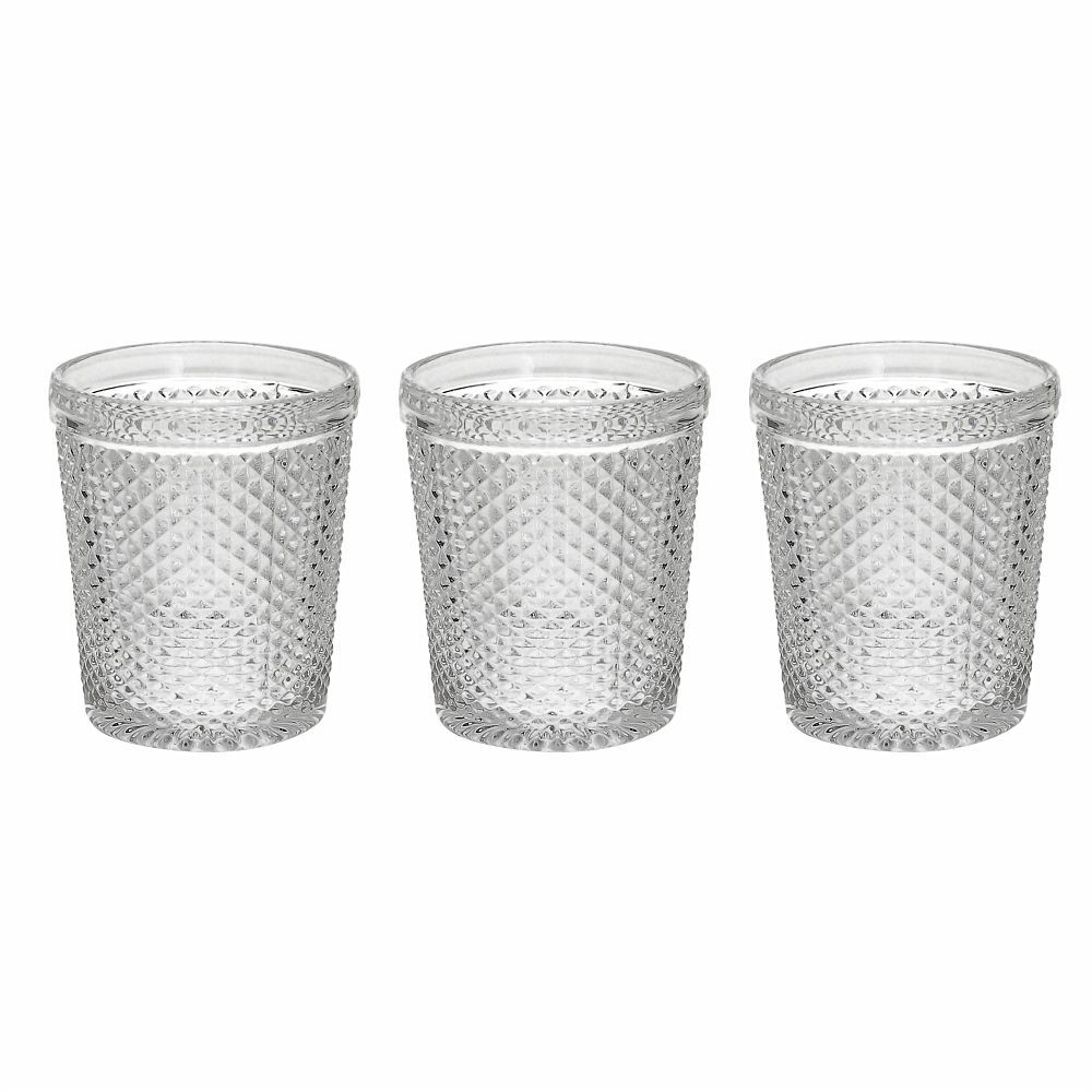 Tognana - 3 bicchieri acqua diamante trasparente | rohome