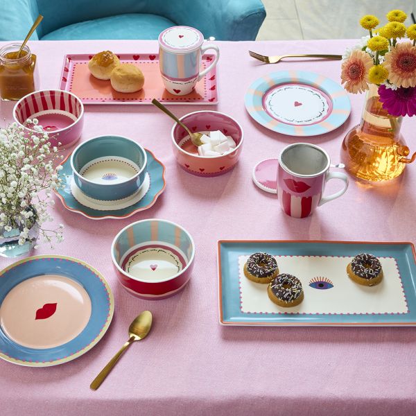 Tognana - coppetta in porcellana con occhio disegnato d.13cm.