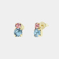 Orecchini in Argento con cristalli rosa e azzurro | Rohome | Rohome