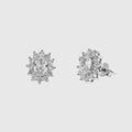 Orecchini in Argento con zirconi piccoli e grandi trasparenti | Rohome | Rohome