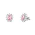 Orecchini in Argento con zirconi trasparenti ed rosa | Rohome | Rohome