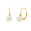 Orecchini in Argento Oro pendente con perla e zircone | Rohome | Rohome