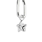 Marlù - Orecchino ovale acciaio con stella e zircone | Rohome