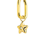 Marlù - Orecchino ovale gold con stella e zircone | Rohome