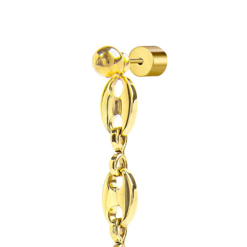 Marlù - Orecchino pendente con catena marine gold | Rohome