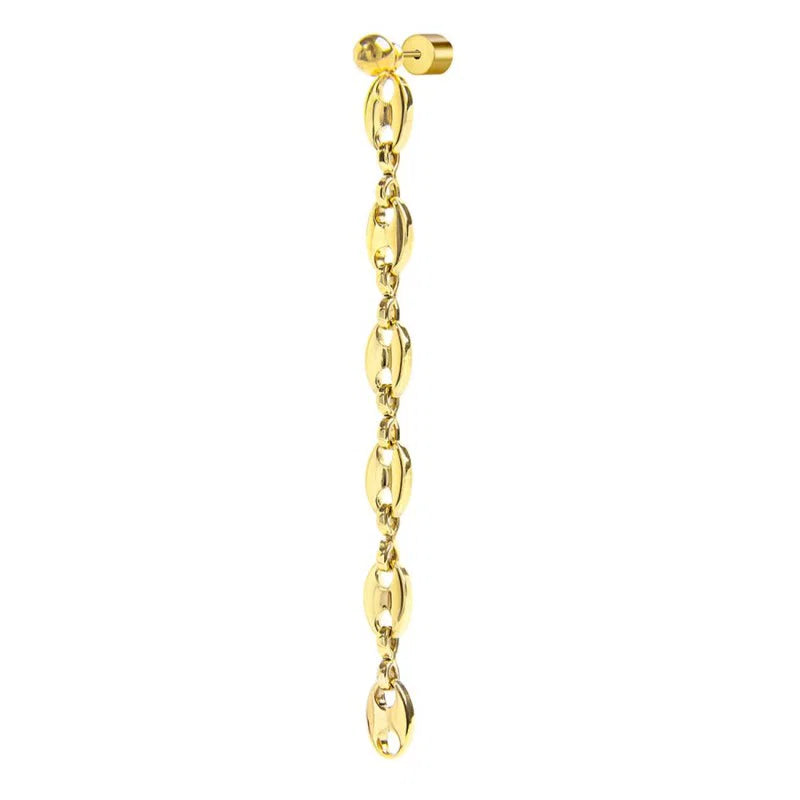 Marlù - Orecchino pendente con catena marine gold | Rohome