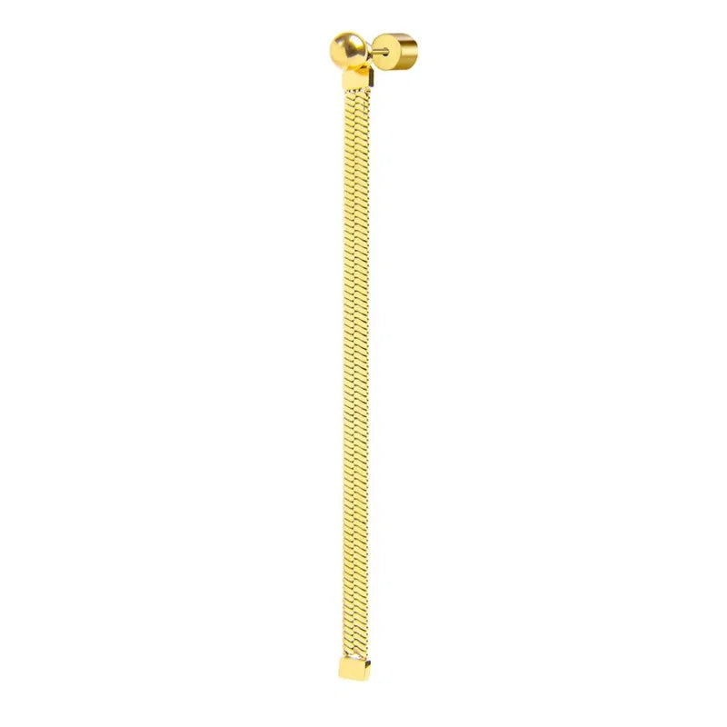 Marlù - Orecchino pendente con catena snake gold | Rohome