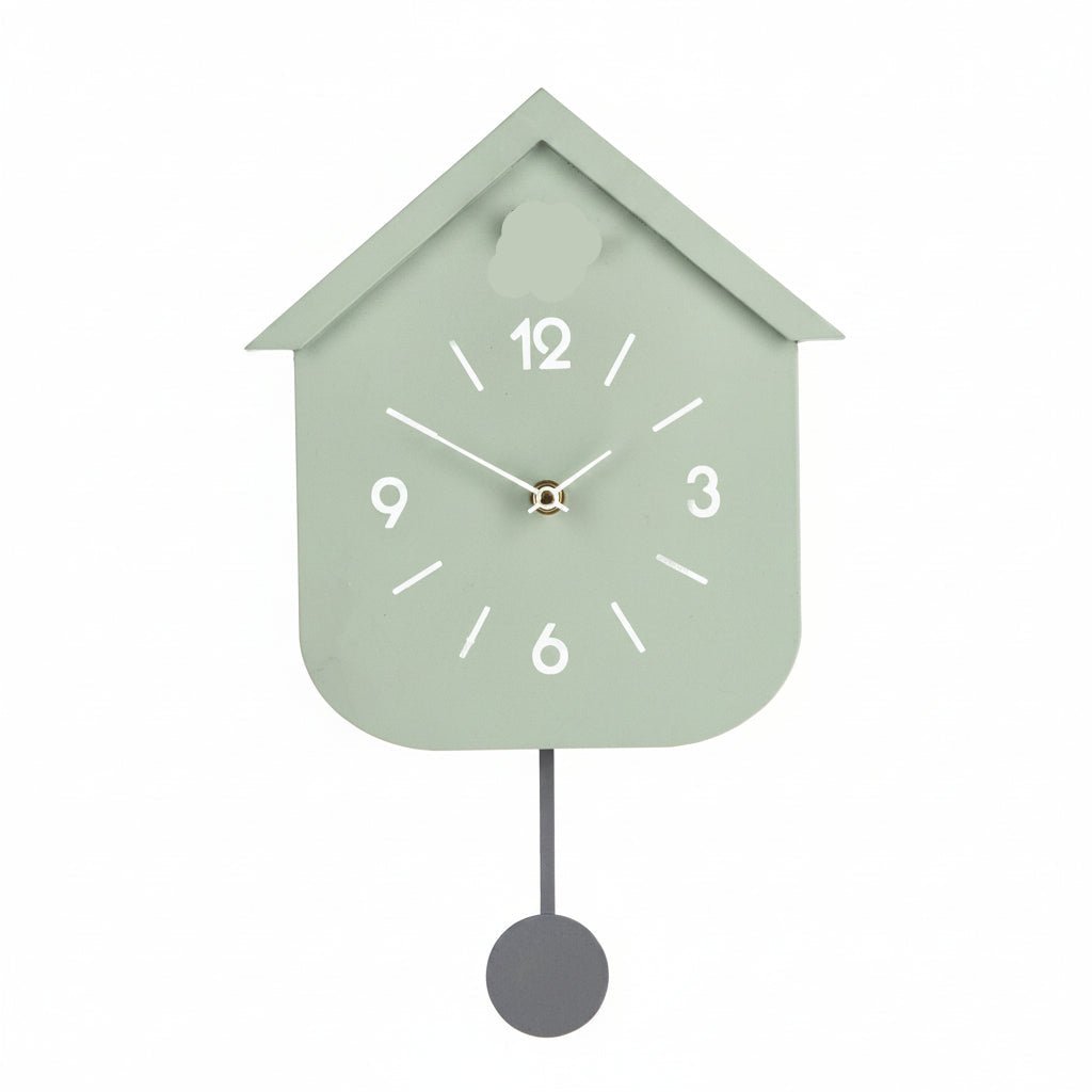 Orologio a pendolo verde salvia h.37.5cm | rohome | Rohome
