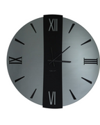 Orologio specchio fumè ed argento d. 60cm | Rohome