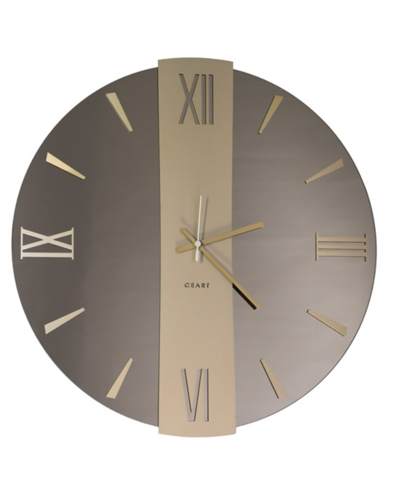 Orologio specchio rame ed oro d. 60cm | Rohome