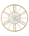 Orologio ruota con vetro centrale effetto marmo d.50cm | Rohome