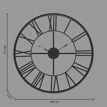 Orologio da parete vintage nero | rohome - Rohome