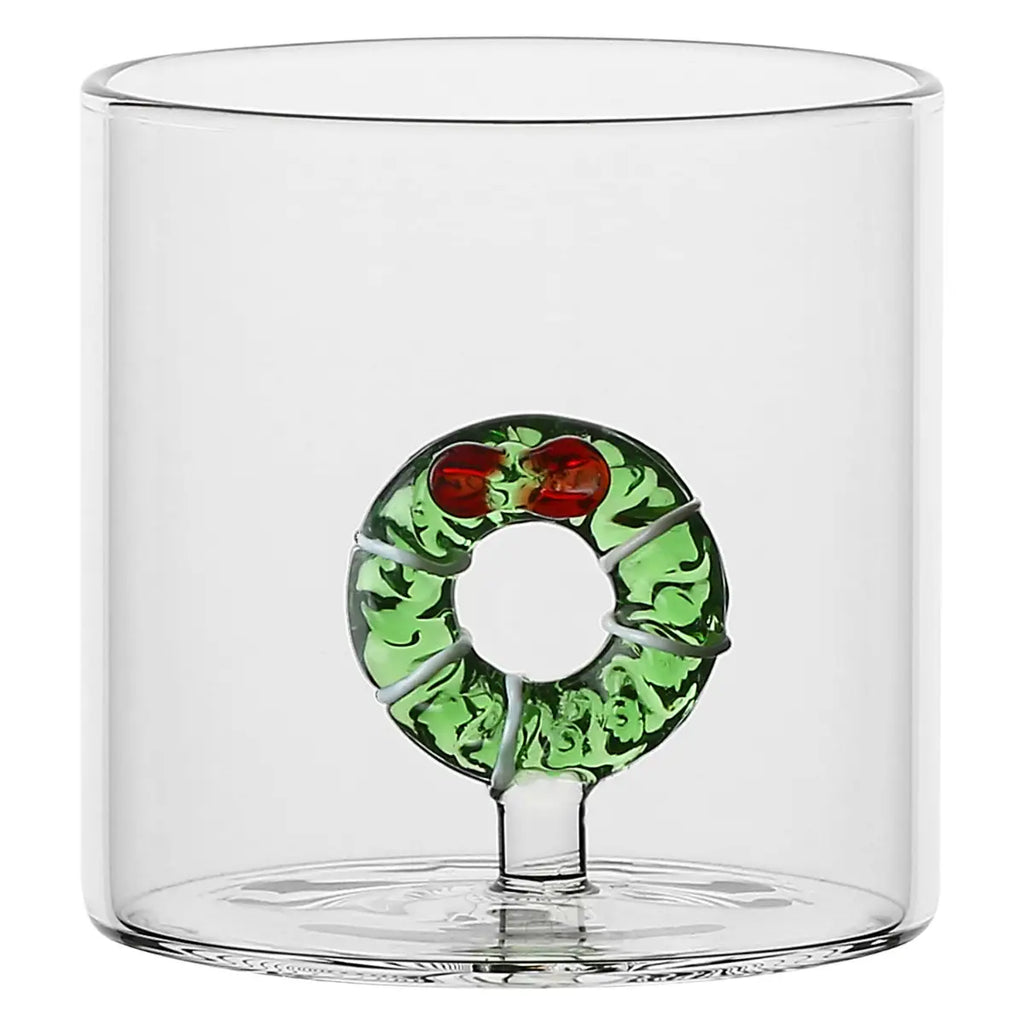 Thun - Set 2 bicchieri con ghirlanda linea sorprese di Natale | Rohome