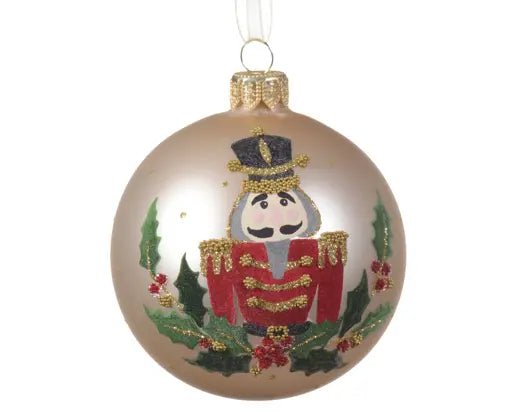 Palla di natale d.8cm colore light gold con Nutcracker | Rohome | Rohome