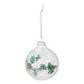 Palla di natale in vetro con agrifoglio interno | Rohome | Rohome