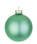 Palla di Natale in vetro verde caraibi opaco D. 8cm | Rohome | Rohome