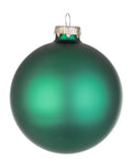 Palla di Natale in vetro verde smeraldo opaco D. 8cm | Rohome | Rohome