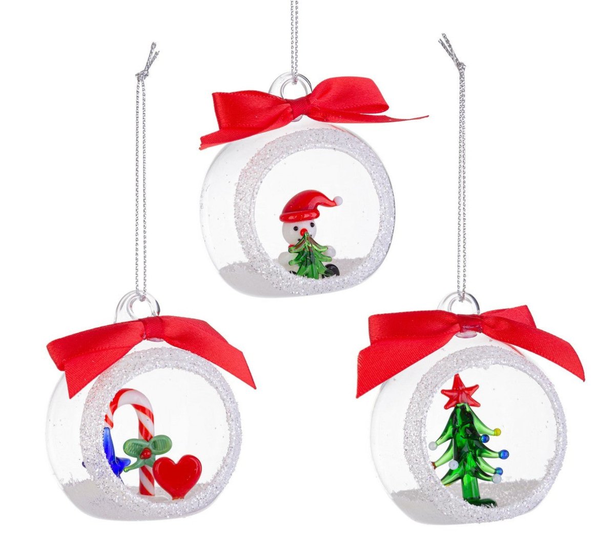 Palla di Natale vetro con soggetto all'interno | Rohome | Rohome