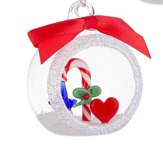 Palla di Natale vetro con soggetto all'interno | Rohome | Rohome