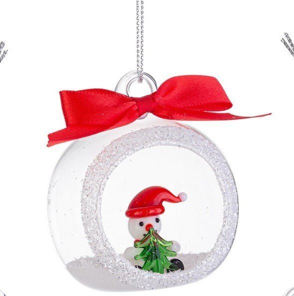 Palla di Natale vetro con soggetto all'interno | Rohome | Rohome