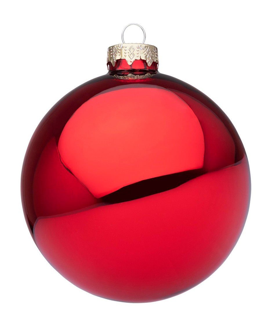Palla di Natale vetro rosso granata D. 10cm | Rohome - Rohome