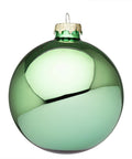 Palla di Natale vetro verde caraibi lucido D. 10cm | Rohome | Rohome