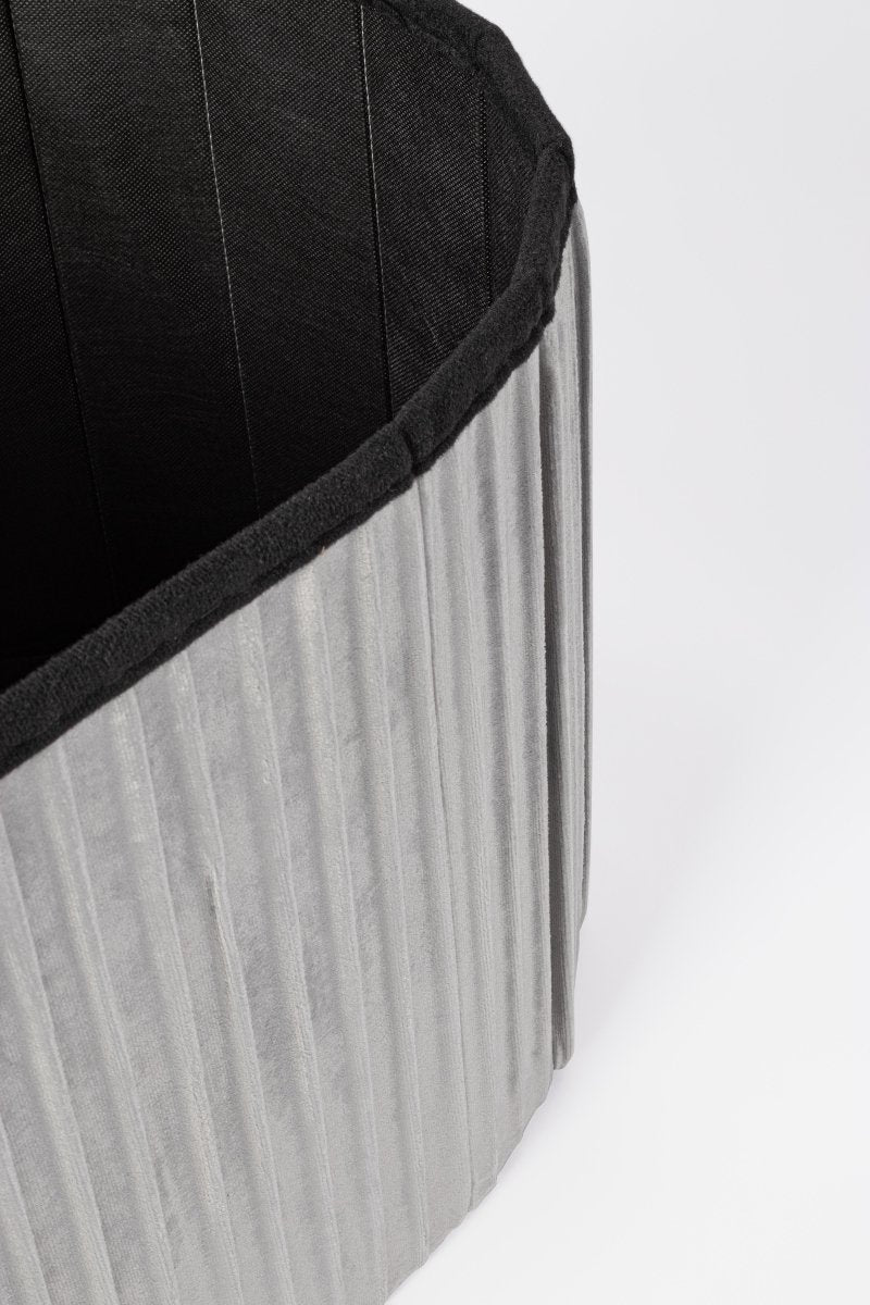 Panca contenitore pieghevole in velluto grigio | Rohome - Rohome