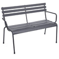 Panchina da giardino 2 posti in metallo grigio | Rohome | Rohome