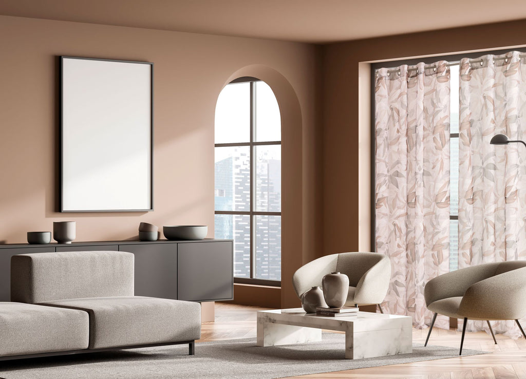 Tenda flora ottanio con occhielli H. 290cm | rohome