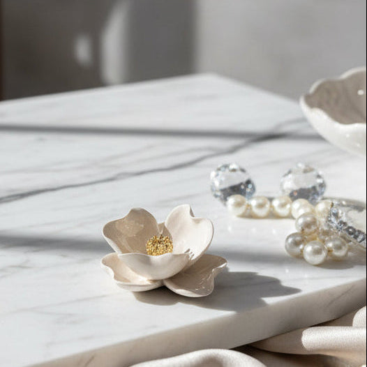 Bomboniera peonia piccola in ceramica capodimonte assortita | Rohome