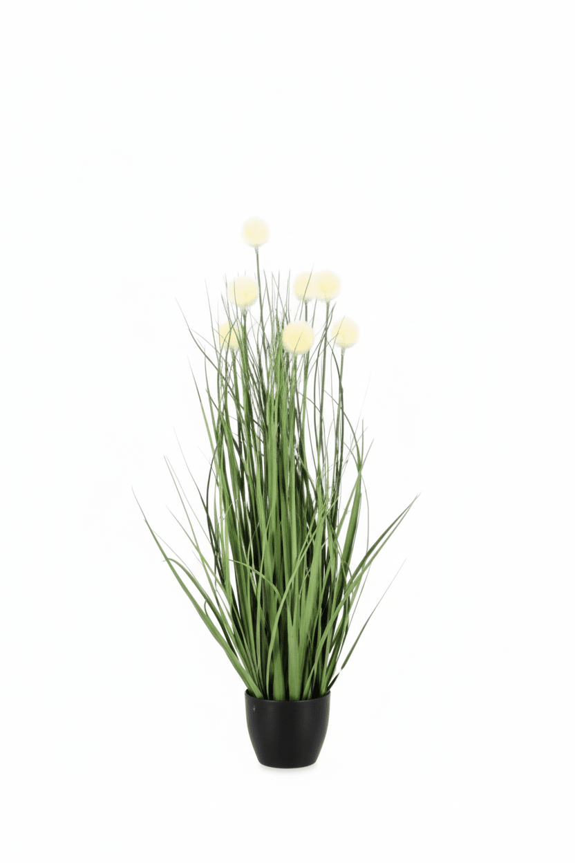Pianta artificiale piumino (eriophorum) bianco con vaso | Rohome | Rohome