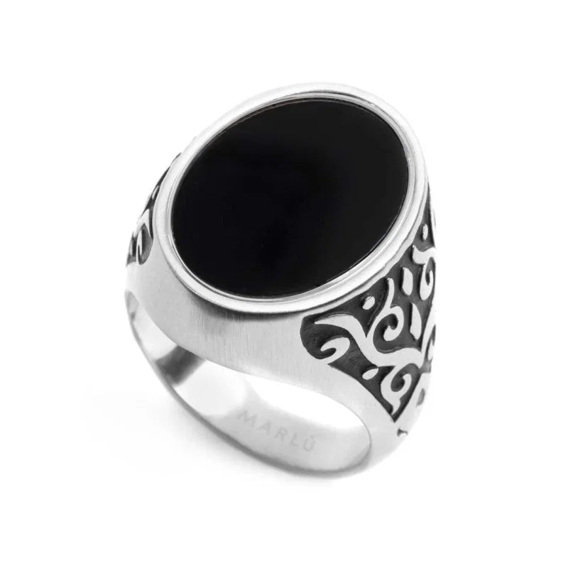 Marlù - Piastrina ovale smalto nero changy | Rohome